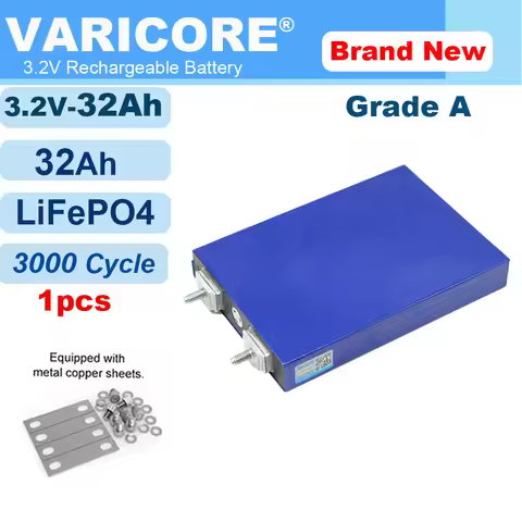 1pcs VariCore 3.2V 32Ah Lifepo4 Batteries 4S 12.8V 3C 5C Lithium Iron Phosphate Battery Pack Solar M