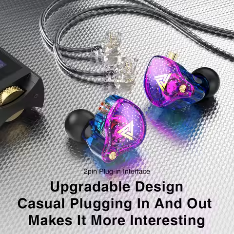 QKZ AK6 PRO In Ear Earphone 6 Dynamic Driver Unit Headphone With Mic Stereo Sports HIFI Subwoofer He