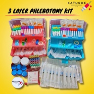 3 Layer Complete Phlebotomy Kit for Medtech/ Affordable Phlebotomy Kit/ Tackle Box Medtech/katusokph