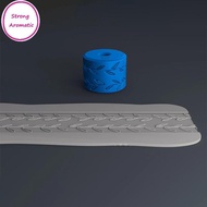 STRO Clay Stamp Roller Geometric Flower Patterns Relief Rolling Tool Ceramic Clay Texture Wheel Clay