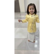 Rainbow one set of Malay baju kurung, songket skirt for girls, latest model baju budak perempuan set