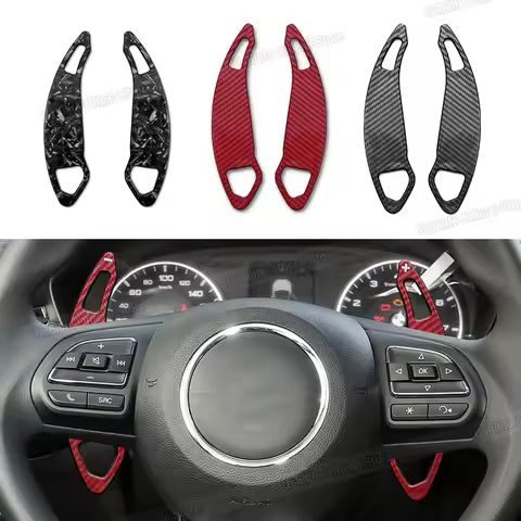 Carbon Fiber Car Steering Wheel Paddle Extension Shifters Shift Sticker Fit For MG HS RX5 RX8 MG5 GT