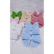 Crochet Bow Hair Clips