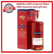 SHOP24 MARTELL VSOP red barrel 700ml with gift box Cognac France with hints of wood and soft spices 100% Authentic