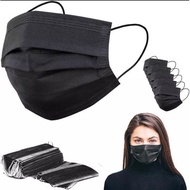 50 PCS BLACK SURGICAL DISPOSABLE FACE MASKS 3 PLY CELEBRITY FASHION MASK