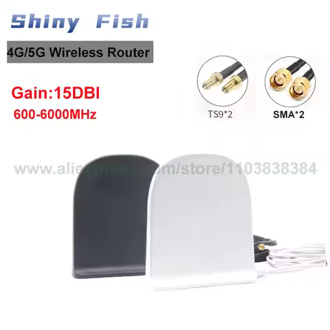 1PCS 4G 5G Wireless Router Combine Antenna 3M Cable 600-6000MHz Magnetic Antenna SMA TS9 Signal Ampl