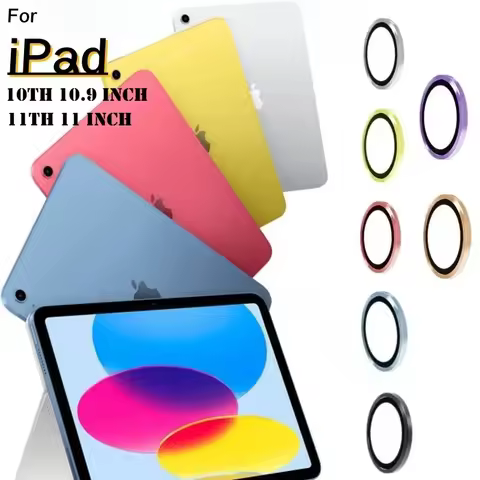 3D Tempered Glass Ring Color Lens Protector For Apple IPad 11th Gen (A16) 2025 10th 10.9 2022 Air 5 