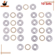 AYellowgod 10Sets Thrust Ball Bearing F8-22M 7 F8 22m Inner Diameter 8mm Plane Planar Miniature Axia