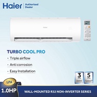 Haier 1.0HP Non Inverter Air Conditioner R32 Strong Air Flow Aircond [Free Unboxing] HSU-10LPA21