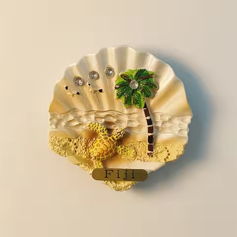 Oceania，Fiji，Suva，shell，3D Stereoscopic，Tourism souvenirs，Resin painting，Decoration home，Refrigerato
