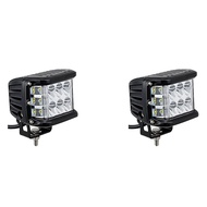 2X Auto Triple Side Lighted Work Light Dome Light Burst Flashing Light Headlight Spotlight Strobe Li