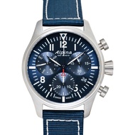 Alpina Startimer Pilot Chronograph Navy Blue Sunray Dial Men's Watch - AL-371NN4S6 - Chronograph