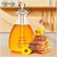 Honey Jar Honey Pot with Dipper and Lid Dispenser Honey Storage Container Dispenser
