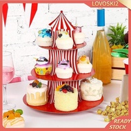 [Lovoski2] Carnival Cupcake Stand, Cake Dessert Display Stand, 3 Tier Appetizer Buffet Display Stand, Cake Stand,