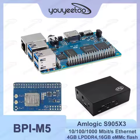Banana PI BPI-M5 Dev Single Board Amlogic S905X3 Quad Core 4GB LPDDR4 RAM 16GB eMMC Flash Support Li
