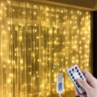 3m 300 LED Window Curtain String Lights 8 Lighting Modes USB Wire Fairy Lights for Christmas Decorat