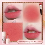 Son Môi Lishuye Matte Lip Mud #568 Sweet Words Lipstick Lip Glaze Water Light Mirror Bean Color Nude