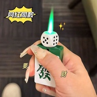 Tik Tok Influencer Creative Rotating Dice Mahjong Windproof Lighter Inflatable Decompression Funny G
