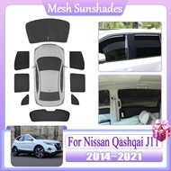 Car Sunshade For Nissan Qashqai J11 Rogue Sport 2014~2021 Car Mesh Sun Shade Magnetic Sunshade Windo