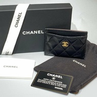 CHANEL classic card holder 經典菱格黑金羊皮卡套