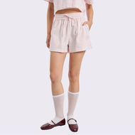 BODY GLOVE Womens SEERSUCKER Cropped Shirt & Shorts 2026 เสื้อเชิ๊ตแขนสั้น-กางเกงขาสั้น ผู้หญิง สีชม