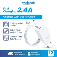 REMAX Charger Type C with Adapter Kiddy Series 2.4A Charger Set Type C Data Cable