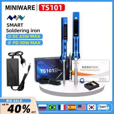 Original TS101 Electric Soldering Iron Adjustable Temperature TYPE-C Portable Digital Welding Statio