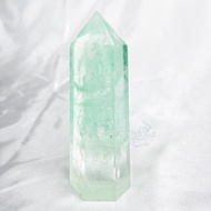 螢石柱 冰透 彩虹光 千層 淺綠 冰感 綠螢石 透明螢石