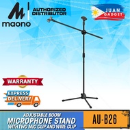 Maono AU-B26 Tripod Boom Microphone Stand with Clip-On Cable Holder