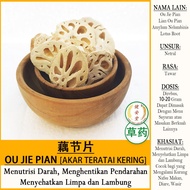 LIAN OU PIAN-Akar Teratai-Lotus Root[Ou Jie 藕节片] Herbal TCM-Per 100gr