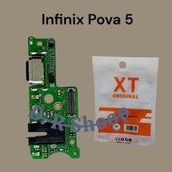 Pova 5 Flexible Case Charger Connector Board + Original HF Pova 5 MIC IC Charger Connector