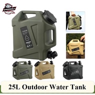 (Preferred) 25L Outdoor Water Bucket Camping Tank Big Container Large Capacity Portable Water Tank