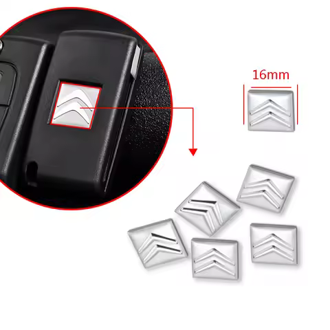 2/5/10pcs 16mm Remote Key Square Emblem Logo Sticker For Citroen C1 C3 C4 C5 C6 2CV VTS Picasso Cros