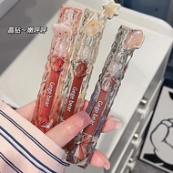| 【elyss lipmatte】 | ❃Gege bear Gege bear Crystal Transparent Diamond Mirror Lip Glaze Water Gloss M