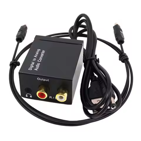 Digital/Coaxial Fiber Digital To Analog Audio Converter Toslink RCA(L/R) Analog Output Converter Opt