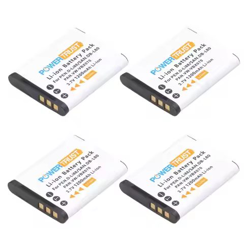 PowerTrust 1200mAh D-Li88 DB-L80 VW-VBX070 Battery For PENTAX VPC-CG88 CG100 P70 For Sanyo VPC-CG10 