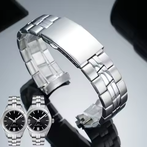 Men's Business Watch Metal Replacement Strap for Tissot PR100 Series T101.410 (20mm Curved Stainless