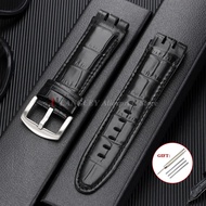 23mm Genuine Calfskin Leather Watchband For Swatch IRONY YOS440 449 448 401G Watch Strap Men Women S