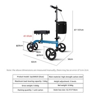 Elderly Four Wheel Knee Scooter Elderly Ankle Injuries Mobility Scooter Foldable Assistive Walking C