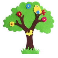 Felt Trees Craft pokok 3D Wall Decoration Kindergarten Layout Kartun Hiasan Dinding Tadika Home Scho