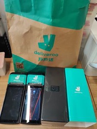 香港絕版POS機 Deliveroo powered by Sunmi V2 wireless data POS system V2  無綫數據終端機卡機香港絕版 Deliveroo 外賣紙袋 pri