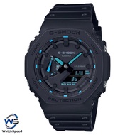 Casio G-Shock GA-2100-1A2 Black &amp; Blue Digital &amp; Analog Watch