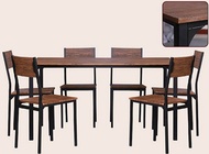 SHOP NBL ชุดโต๊ะอาหาร JARVIS 150 Cm // MODEL : DS-W601-BW ดีไซน์สวยหรู สไตล์เกาหลี 6 ที่นั่งเบาะไม้