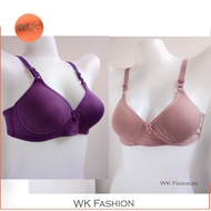 WK Women Everyday Basic Bra No Wired Bra Baju Dalam Wanita ready stock B cup [W33-28]
