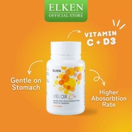 【SALE】Kedai Rasmi Elken - Velox C+ | Lembut pada perut (45 Tablet) - Vitamin C & D3, 24-Hour Immune