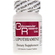 Cardiovascular Research Lipothiamine B Supplement 120 Tablets - Vitamin B1 Now with Alpha Lipoic Aci