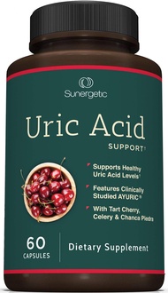 Sunergetic Premium Uric Acid Support Supplement – Uric Acid Cleanse & Kidney Support – Includes Tart