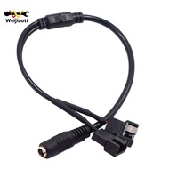 [Wjt] DC 5521 to 4Pin PWM 4 Pin 2 Wayputer PC Router Fan Power Adapter Cable 12V [hot sale]