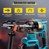 [ HOT ITEM 2021 ] ROTARY HAMMER DRILL CORDLESS 3 IN 1 FOR MAKITA BATTERY