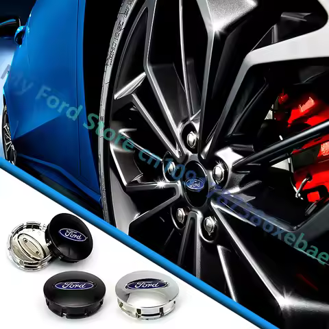 4Pcs 65mm Aluminum ABS Wheel Center Hub Caps Replacement For Ford Fiesta Fusion Explorer Shelby Mond